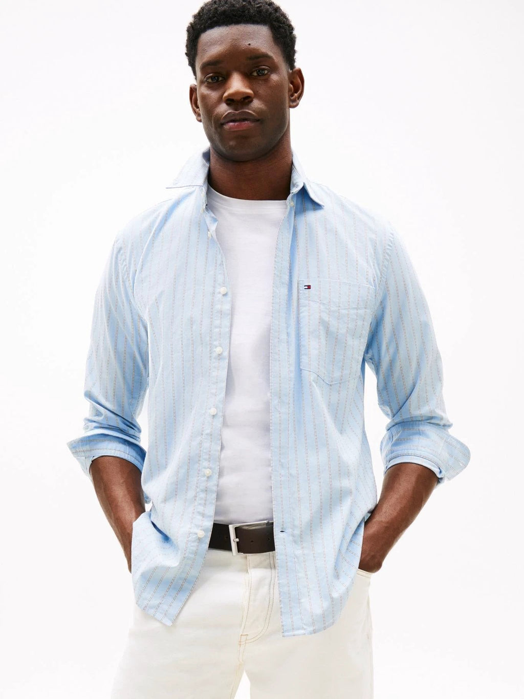 Camisa Tommy Hilfiger Mangas Largas Rayas Para Caballeros by Tommy Hilfiger