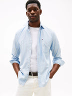 Camisa Tommy Hilfiger Mangas Largas Rayas Para Caballeros by Tommy Hilfiger