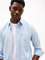 Camisa Tommy Hilfiger Mangas Largas Rayas Para Caballeros by Tommy Hilfiger