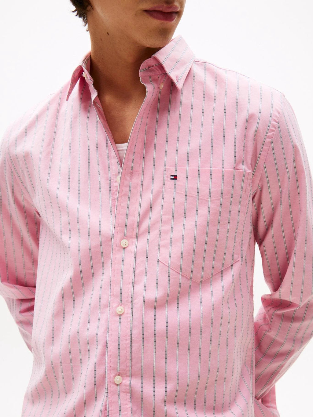 Camisa Tommy Hilfiger Mangas Largas Rayas Para Caballeros by Tommy Hilfiger
