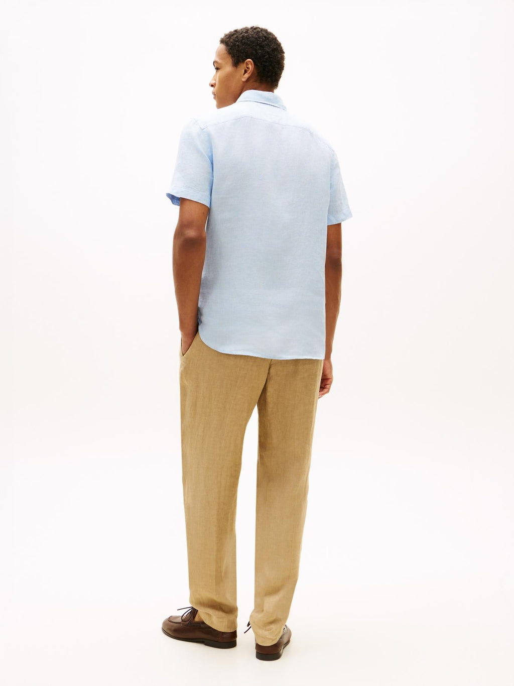 Camisa Tommy Hilfiger Mangas Cortas Lisa para Caballeros