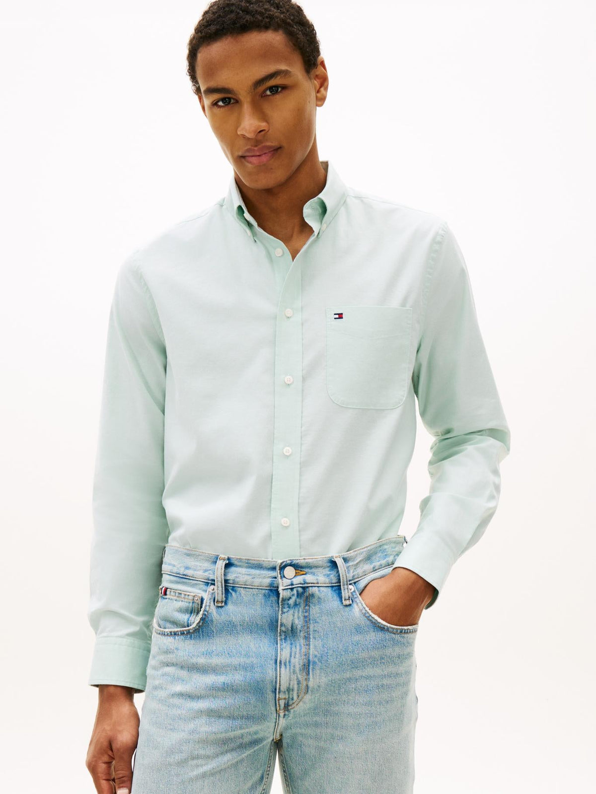 Camisa Tommy Hilfiger Mangas Largas Lisa para Caballeros