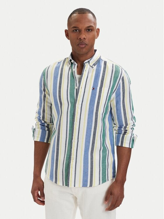 Camisa Tommy Hilfiger Mangas Largas Rayas para Caballeros