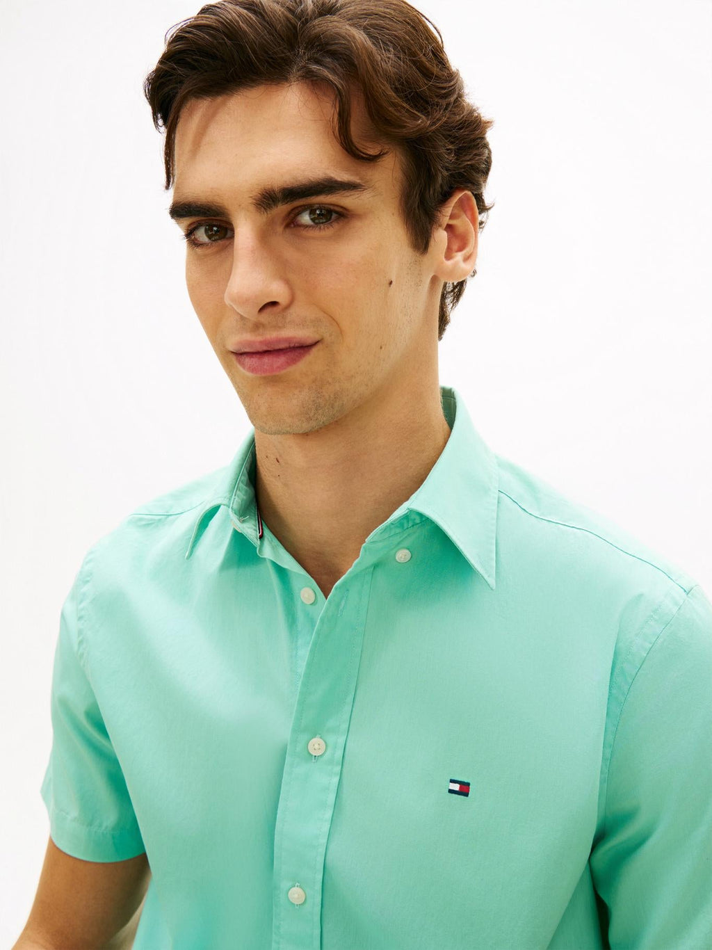 Camisa Tommy Hilfiger Mangas Cortas Lisa para Caballeros