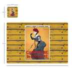Individuales Reversibles set de 6 rectangular 41*27 cm + 6 Portavasos Marie