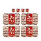 Individuales Reversibles set de 6 rectangular 41*27 cm + 6 Portavasos Marie