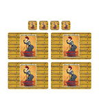 Individuales Reversibles set de 6 rectangular 41*27 cm + 6 Portavasos Marie