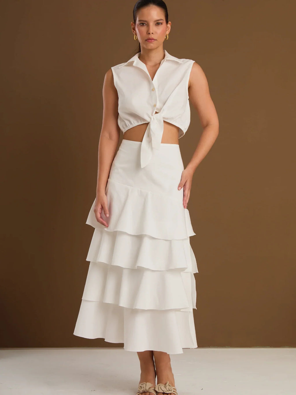 Peruggia white Skirt - Kliquea