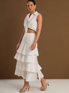 Peruggia white Skirt - Kliquea
