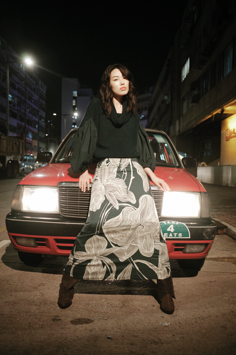 Falda new arabela verde ivory