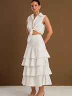 Peruggia white Skirt - Kliquea
