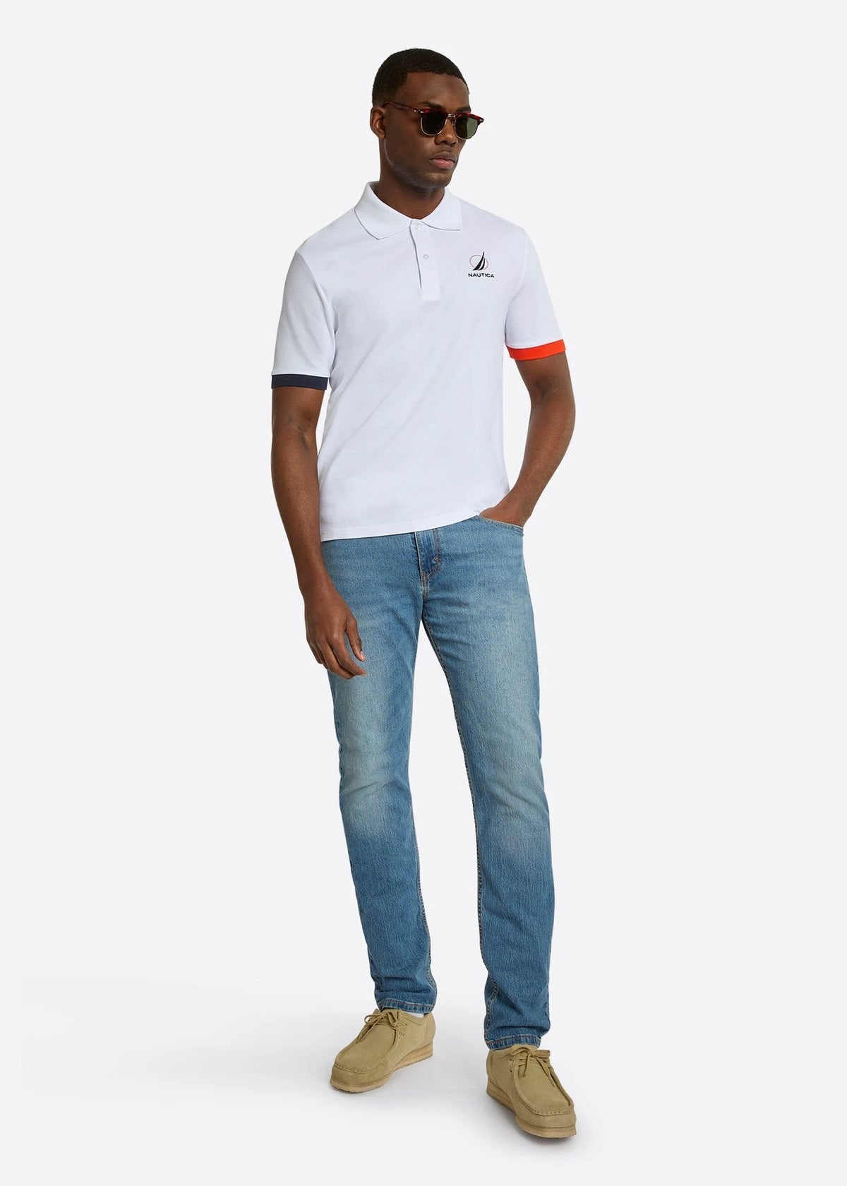 Poloshirt Nautica Mangas Cortas Liso Para Caballeros by Nautica