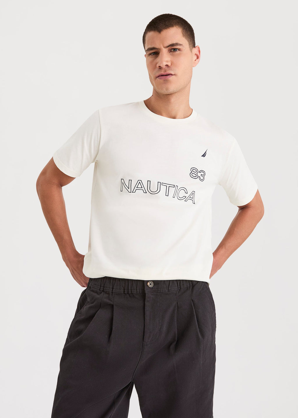 Camiseta Nautica Mangas Cortas Estampado para Caballeros