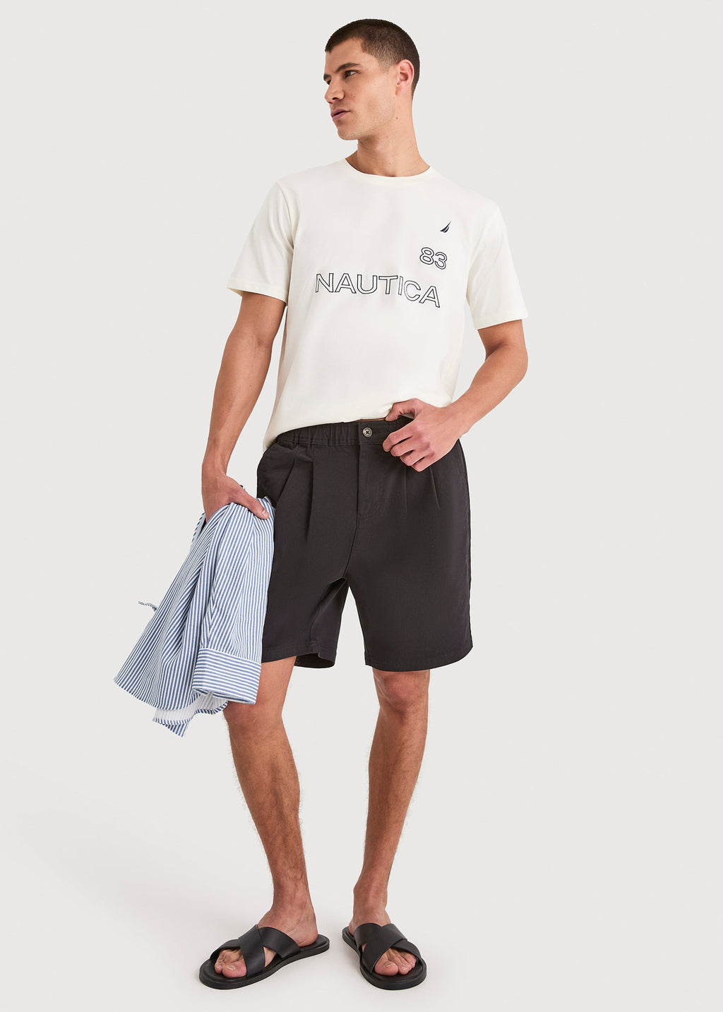 Camiseta Nautica Mangas Cortas Estampado para Caballeros