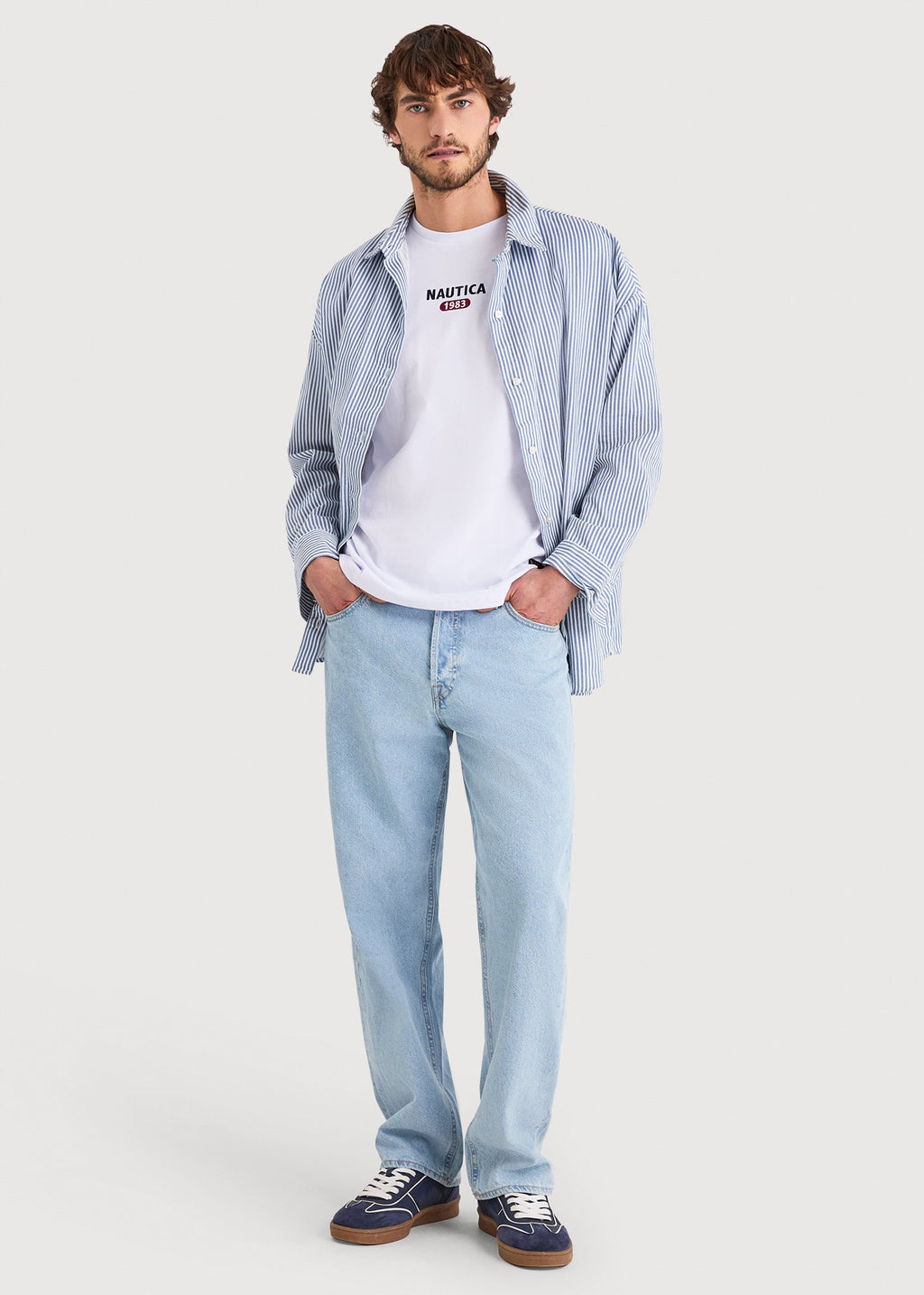 Camiseta Nautica Mangas Cortas Estampado para Caballeros