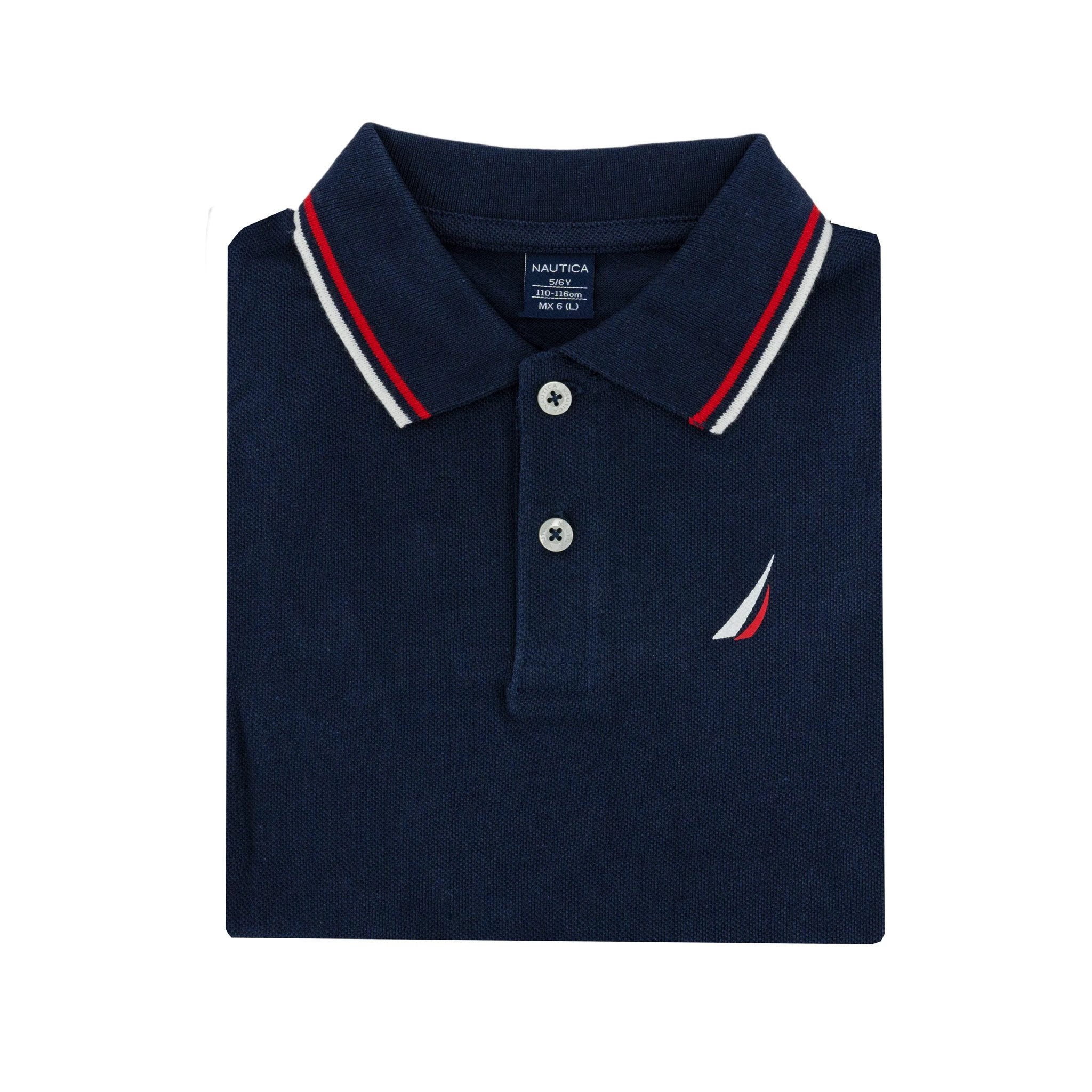 Poloshirt Nautica Mangas Cortas Liso P/ Niños by Nautica