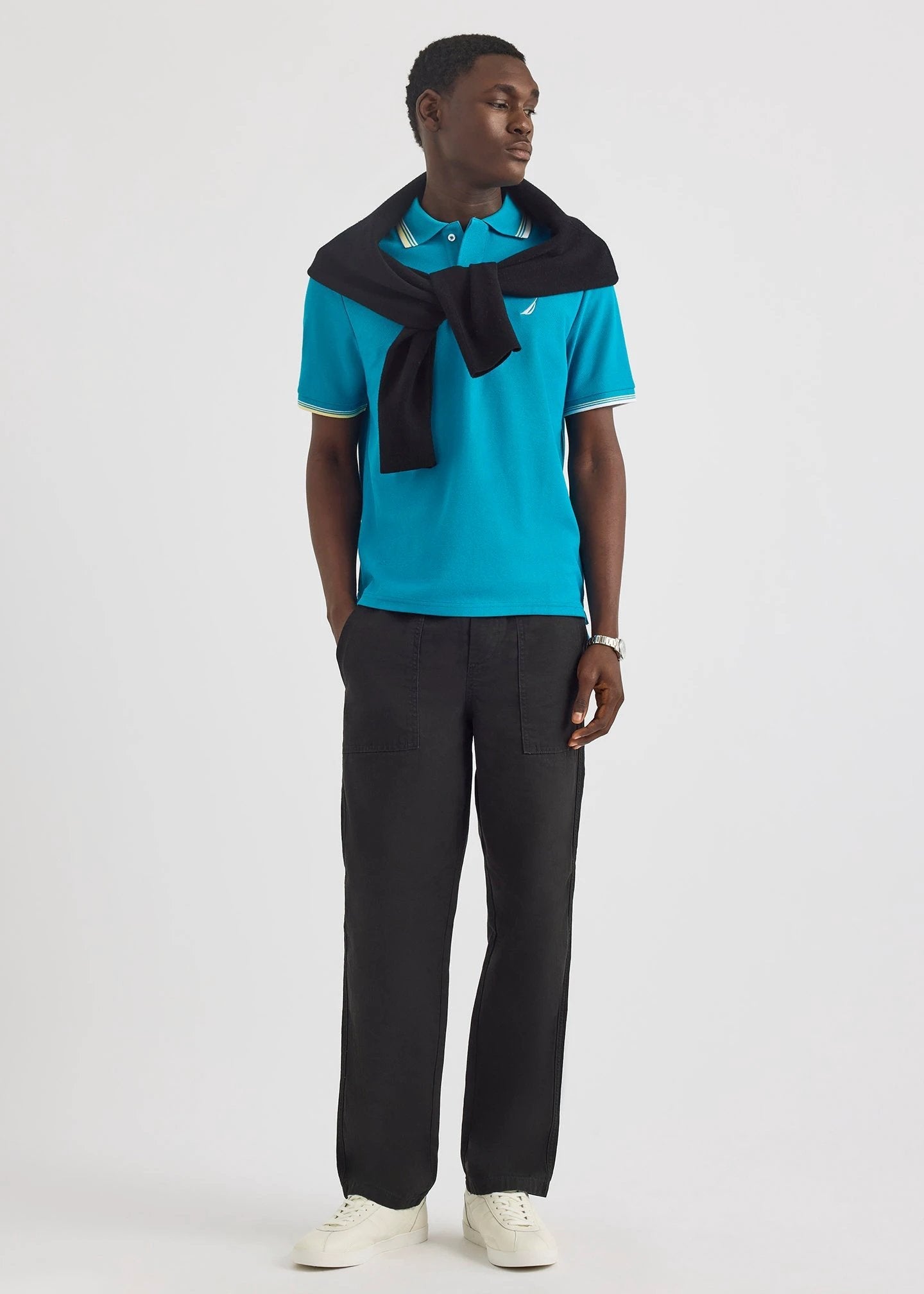 Poloshirt Nautica Mangas Cortas Liso Para Caballeros by Nautica