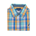 Camisa Nautica Mangas Cortas Cuadros P/ Niños by Nautica
