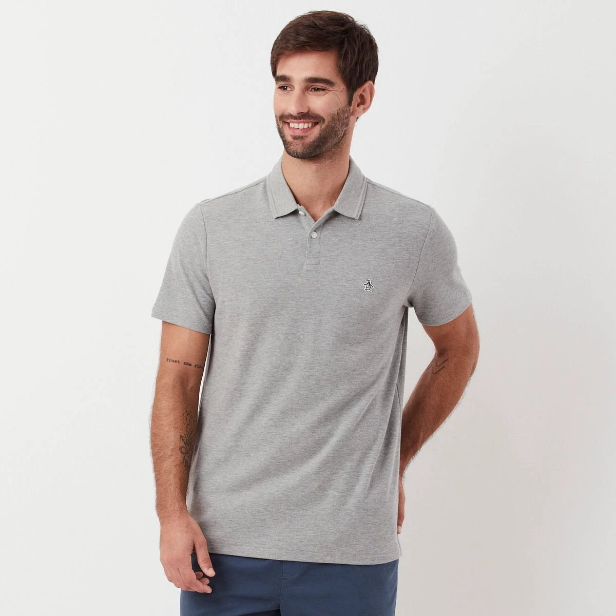 Poloshirt Penguin Mangas Cortas Liso Para Caballeros by Penguin