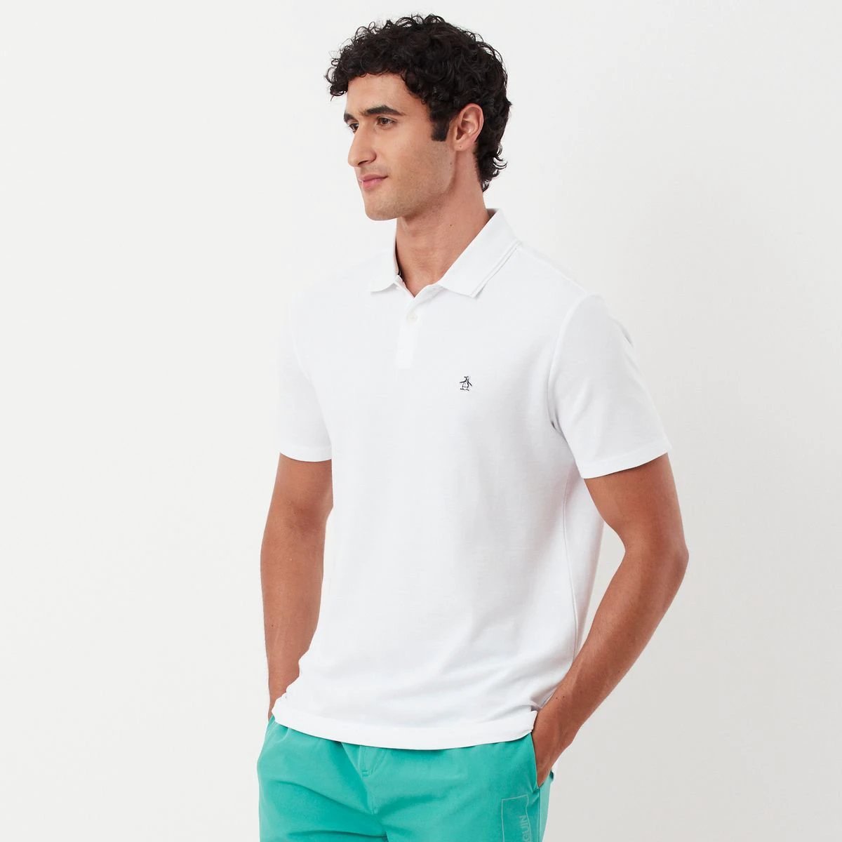 Poloshirt Penguin Mangas Cortas Liso Para Caballeros by Penguin