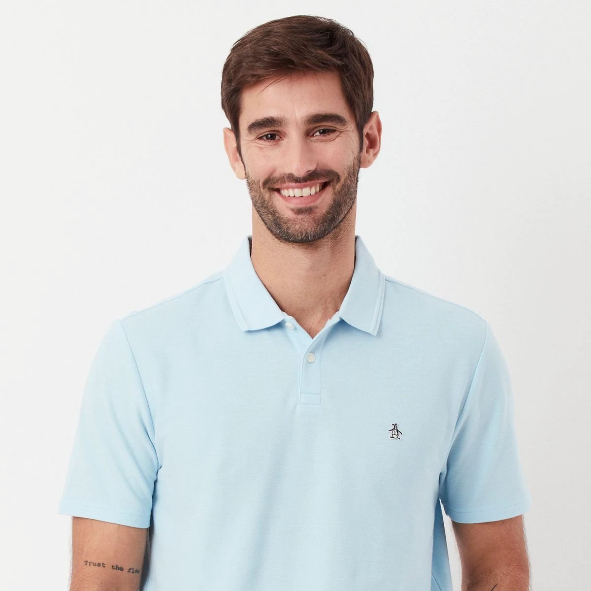 Poloshirt Penguin Mangas Cortas Liso Para Caballeros by Penguin