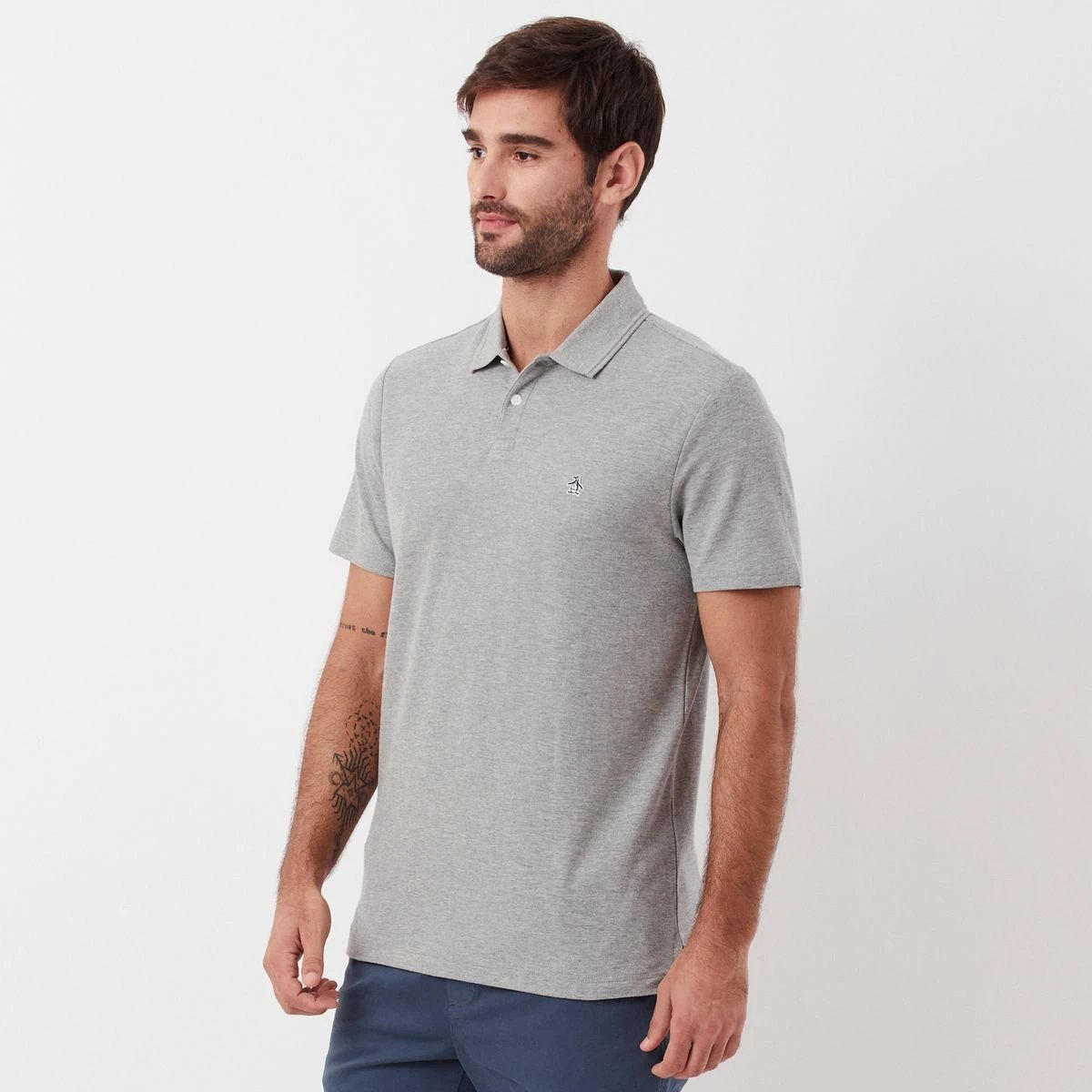 Poloshirt Penguin Mangas Cortas Liso Para Caballeros by Penguin
