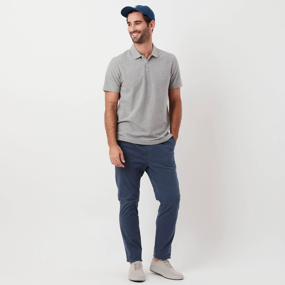 Poloshirt Penguin Mangas Cortas Liso Para Caballeros by Penguin