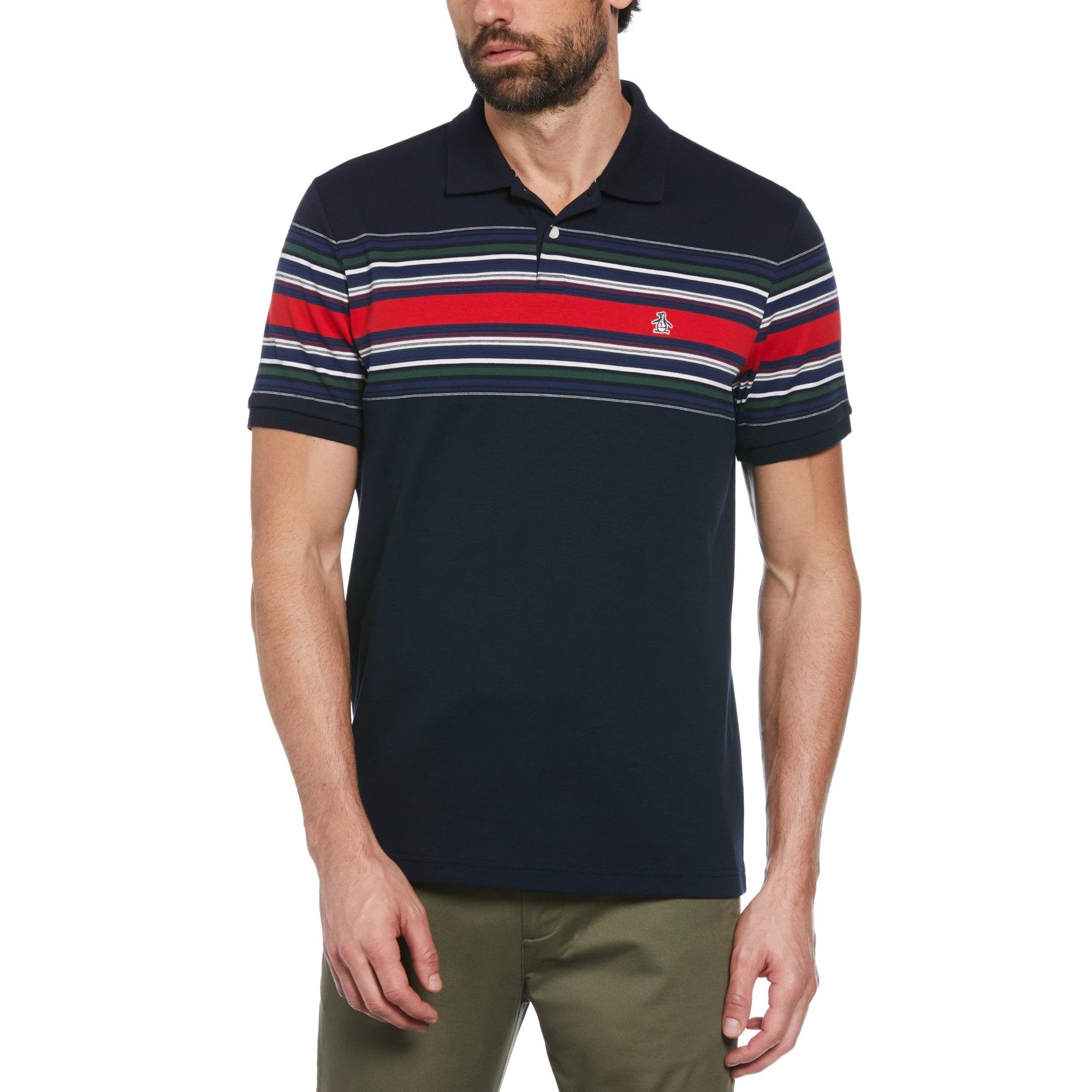 Poloshirt Penguin Mangas Cortas Rayas P/ Caballeros by Penguin