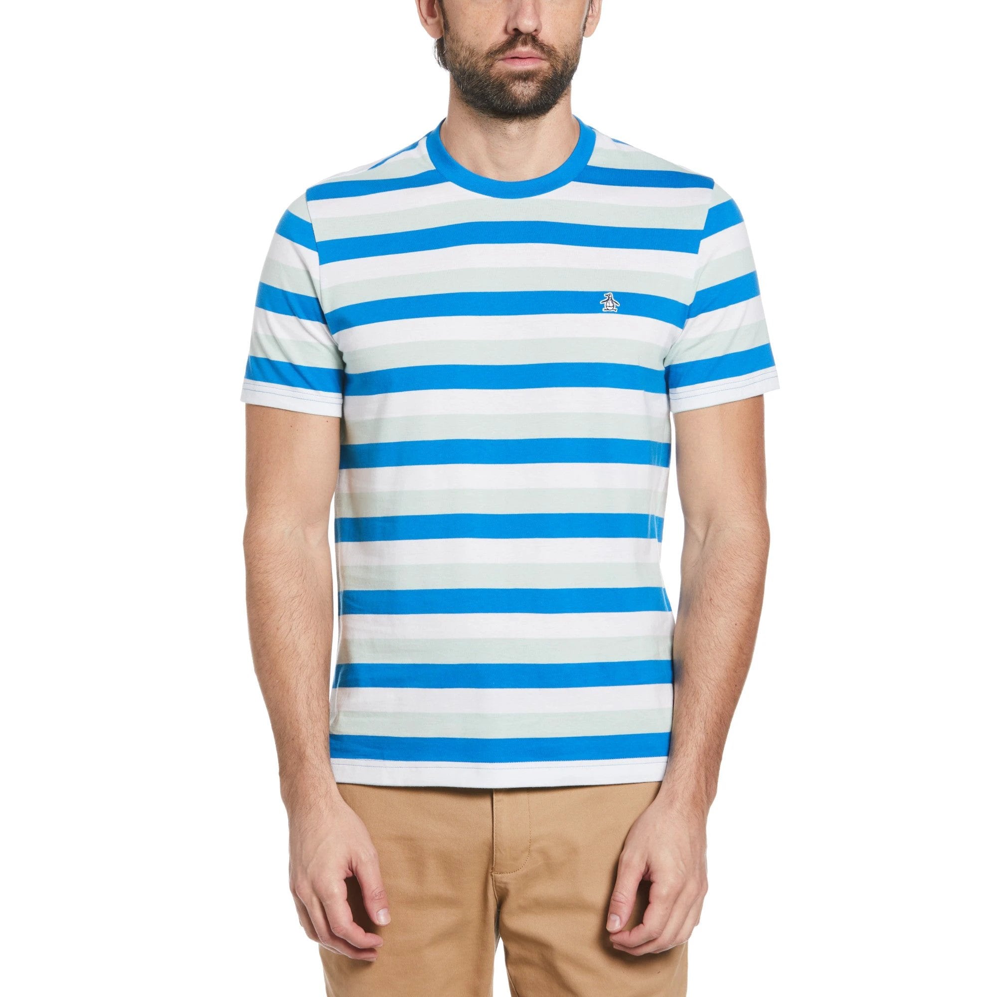 Camiseta Penguin Mangas Cortas Rayas P/ Caballeros by Penguin