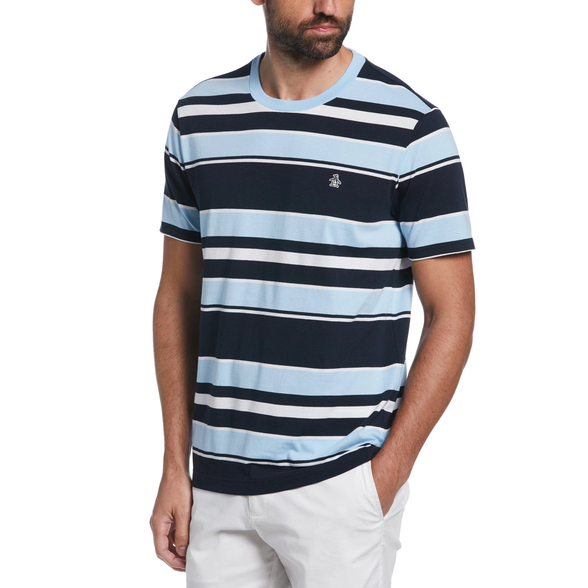 Camiseta Penguin Mangas Cortas Rayas P/ Caballeros by Penguin