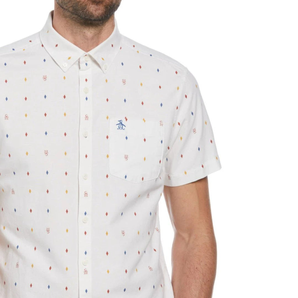 Camisa Penguin Mangas Cortas Estampada Para Caballeros by Penguin