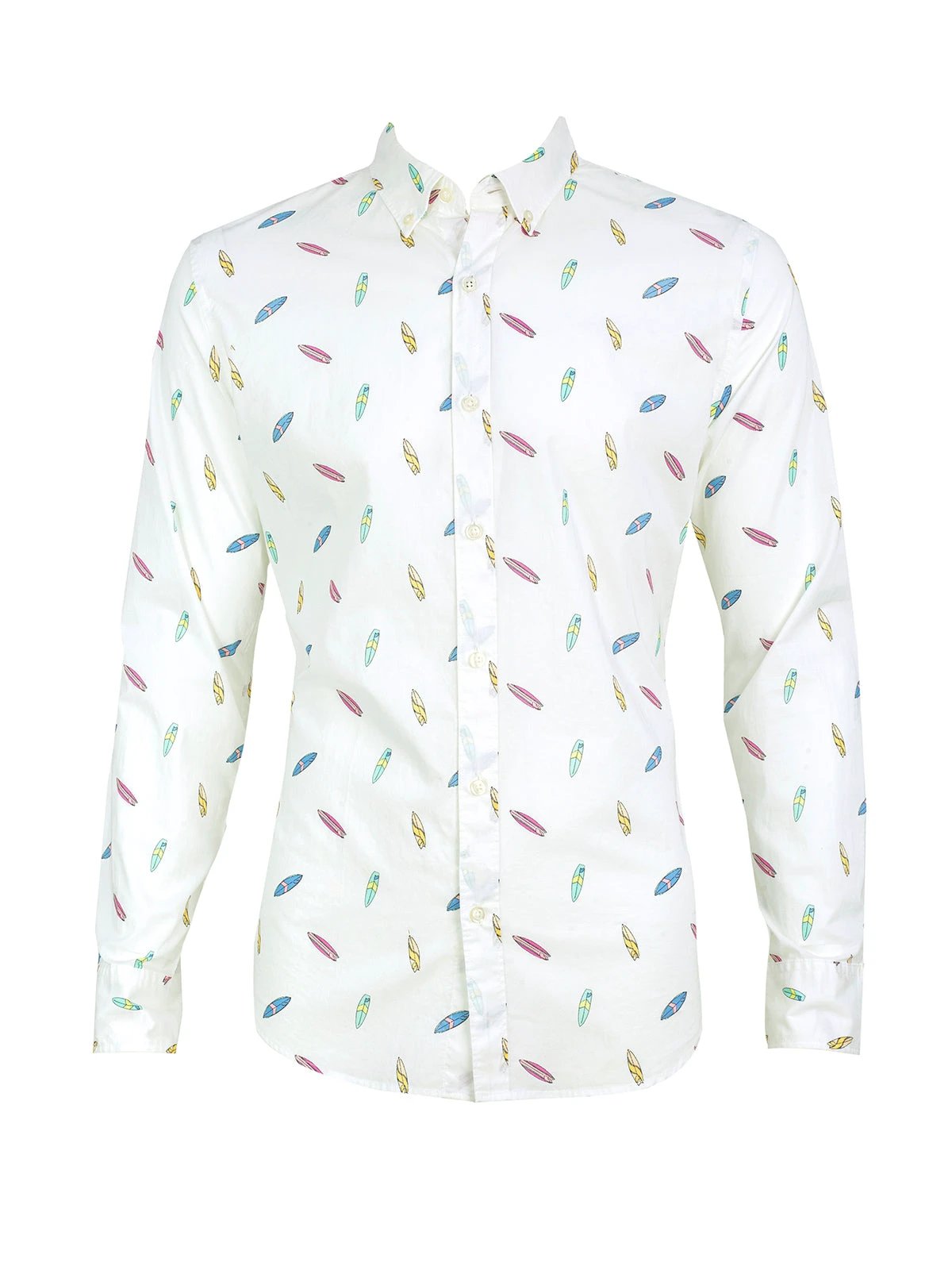 Camisa Penguin Mangas Largas Estampada P/ Caballeros by Penguin