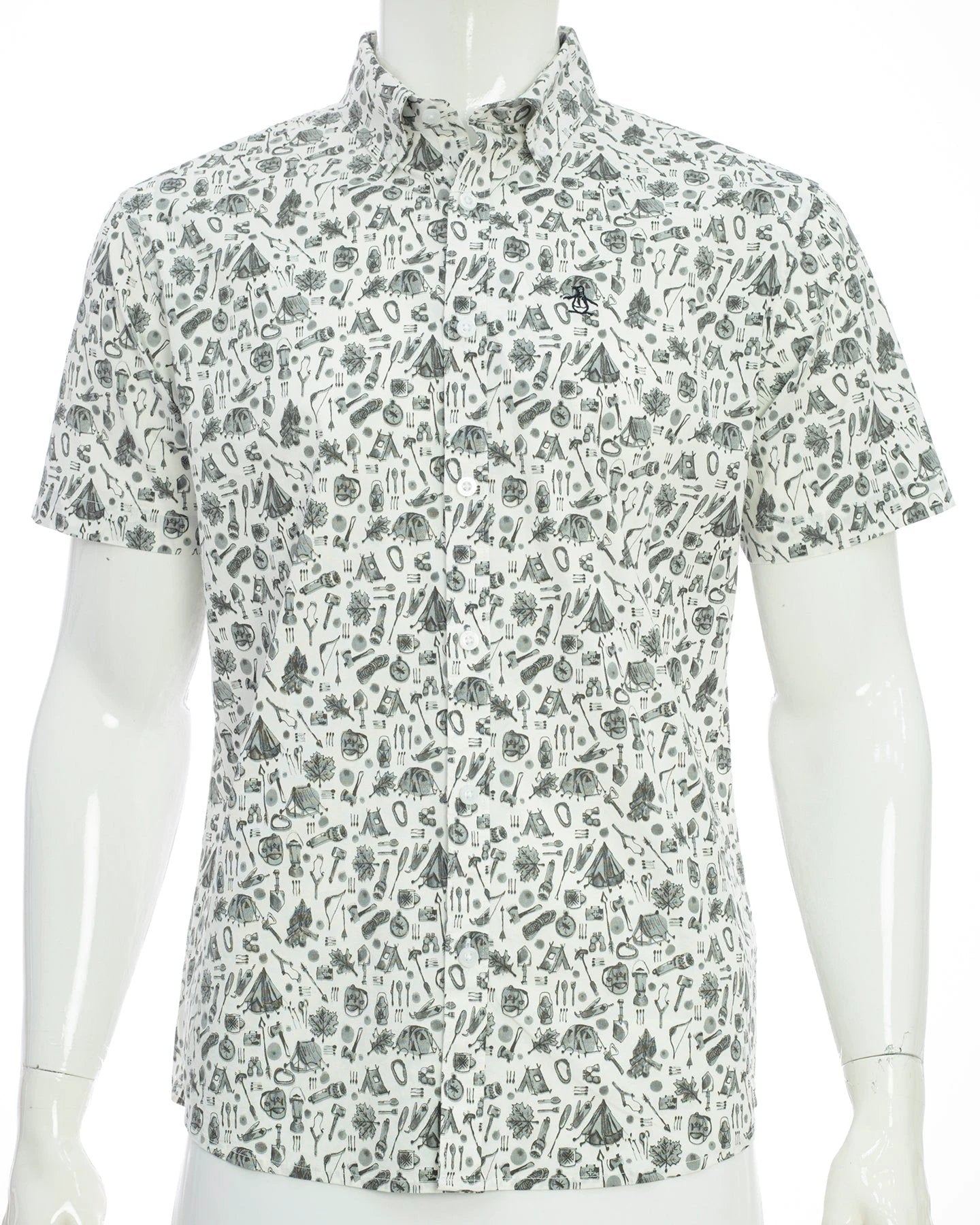 Camisa Penguin Mangas Cortas Estampada P/ Caballeros by Penguin