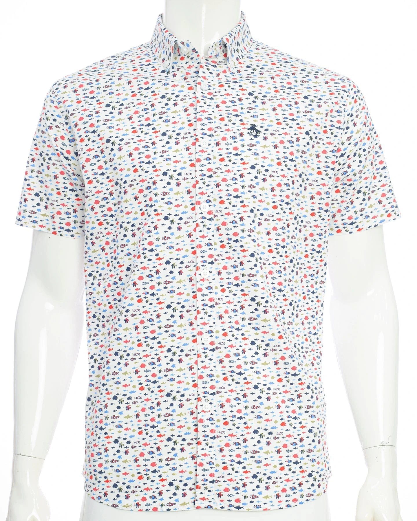 Camisa Penguin Mangas Cortas Estampada P/ Caballeros by Penguin