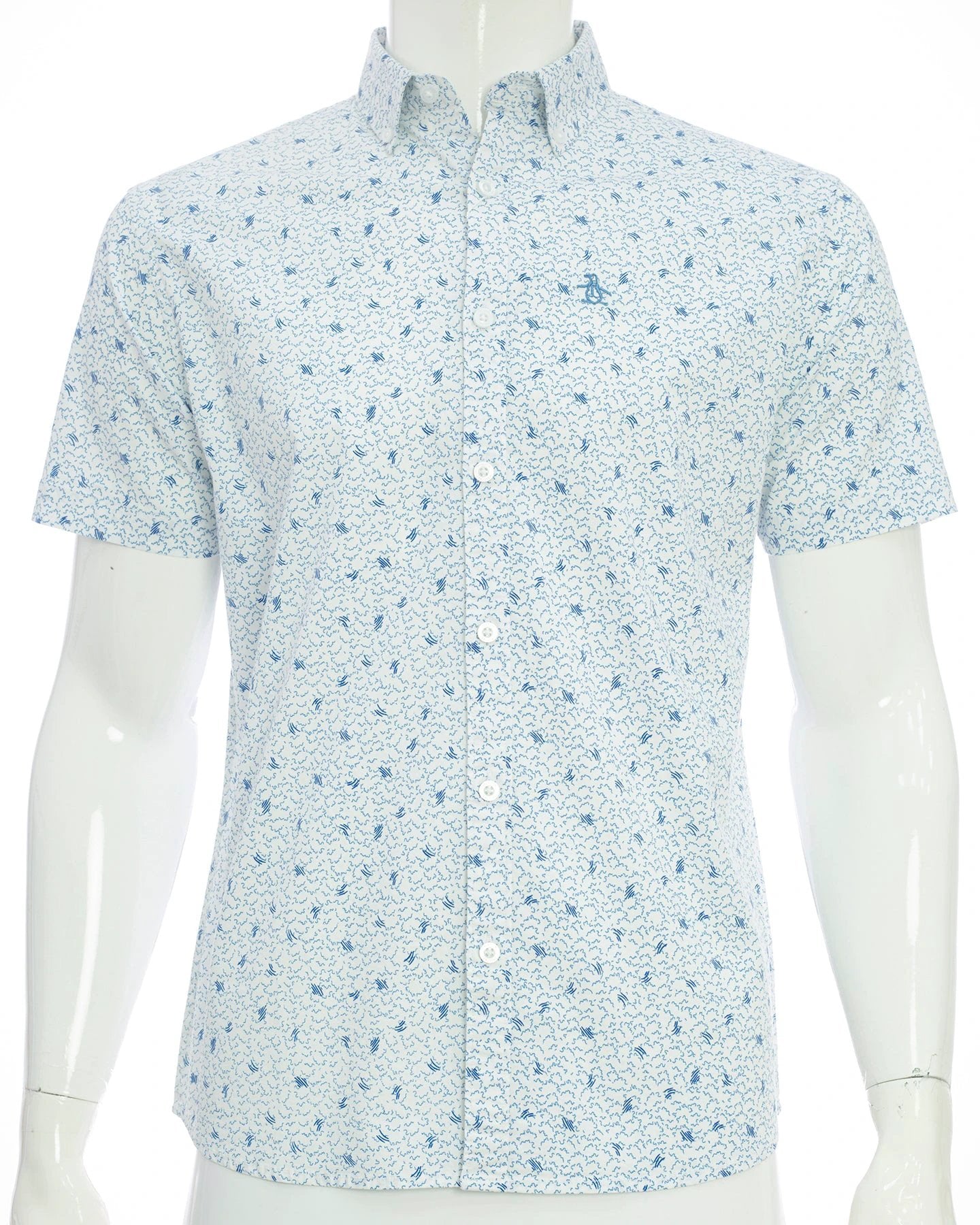 Camisa Penguin Mangas Cortas Estampada P/ Caballeros by Penguin