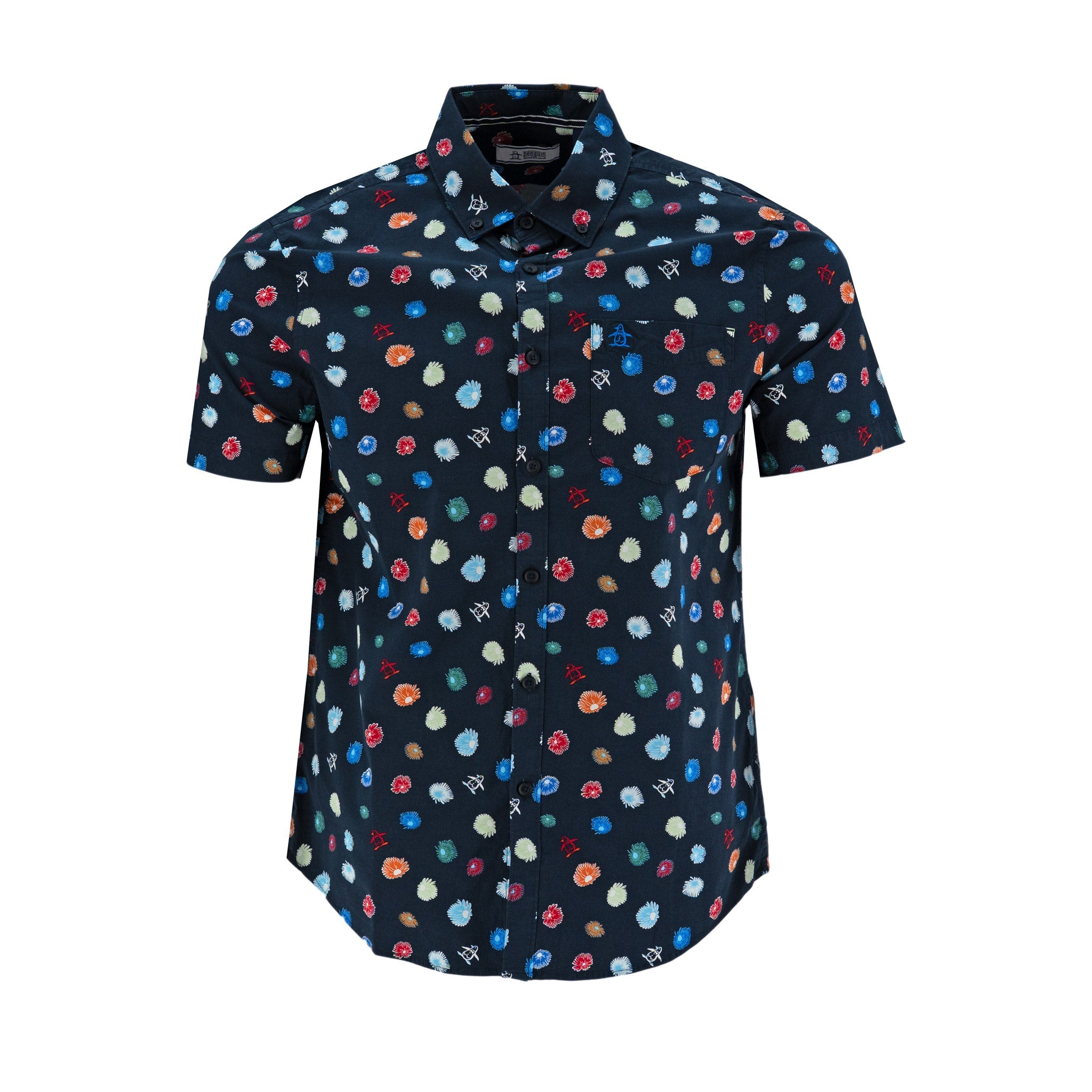 Camisa Penguin Mangas Cortas Estampada Para Caballeros by Penguin