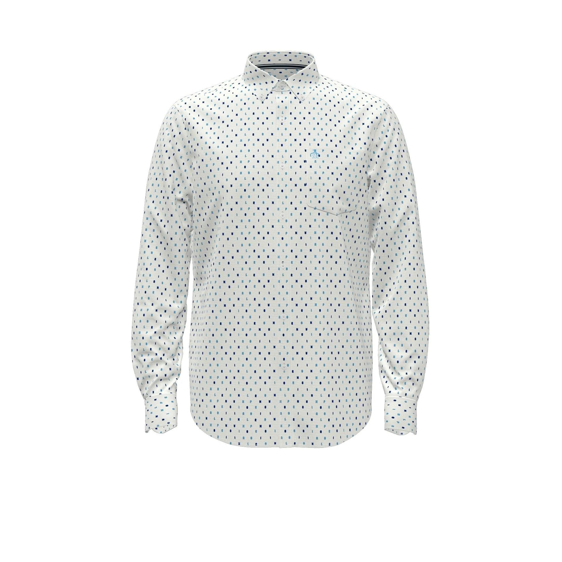 Camisa Penguin Mangas Largas Estampada Para Caballeros by Penguin
