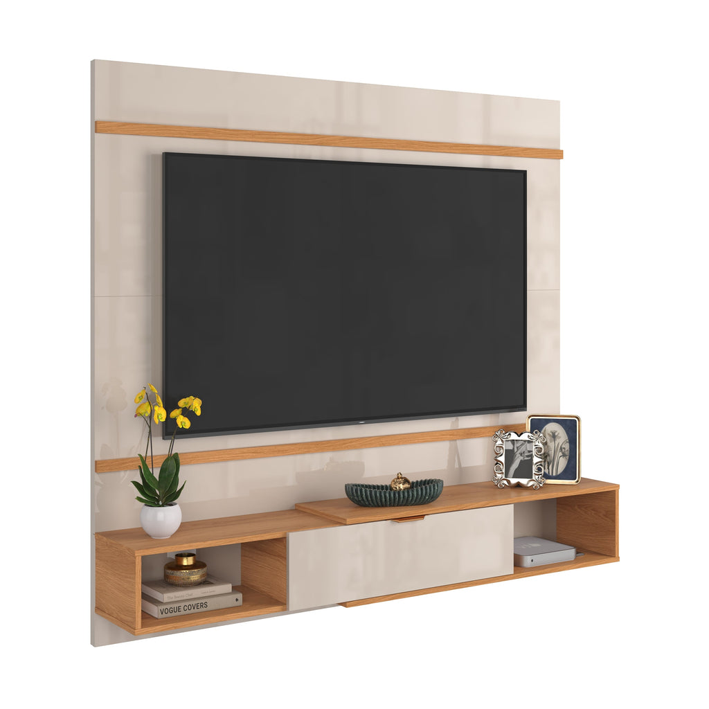 PANEL TV GENOVA OFF WHITE / MADERA