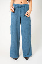 PANTALON FLUIDO TEXTURA R-C 8712 - Kliquea