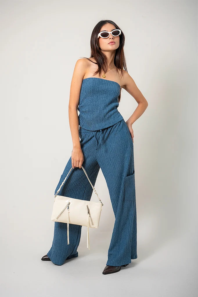PANTALON FLUIDO TEXTURA R-C 8712 - Kliquea