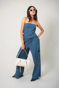 PANTALON FLUIDO TEXTURA R-C 8712 - Kliquea