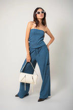 PANTALON FLUIDO TEXTURA R-C 8712 - Kliquea