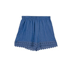 Pantalón Corto Marissa Olivia Liso Encaje para Damas – C24 MEDIUM CHAMBRAY