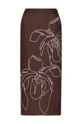 Falda arabela coffee
