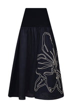 Falda playa dorada azul navy