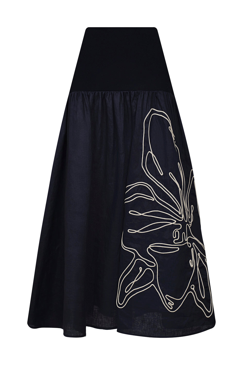 Falda playa dorada azul navy