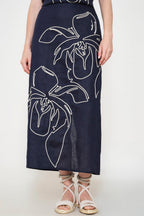 Falda arabela azul navy