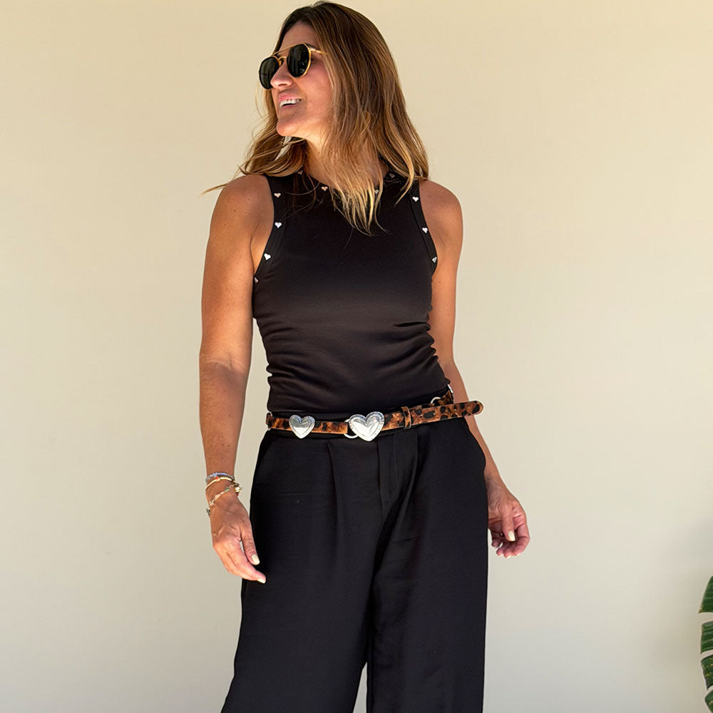 black wide-leg pants elastic back waistband detail