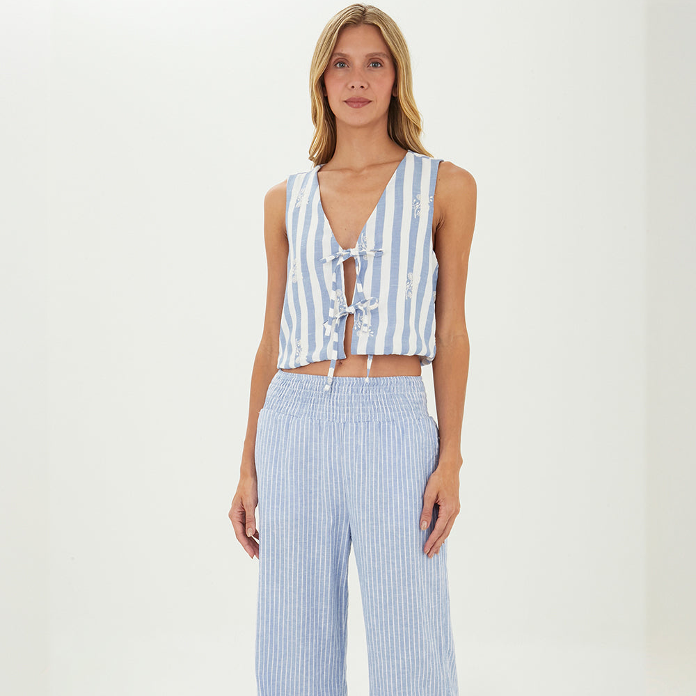 Pants, color/material azul, marca Mercedes Campuzano – vista 1