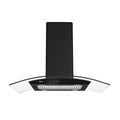 Extractor de Grasa DRIJA LED Vidrio Templado Acero Inoxidable Negro PRISMA ISLA TOUCH 90 BLACK